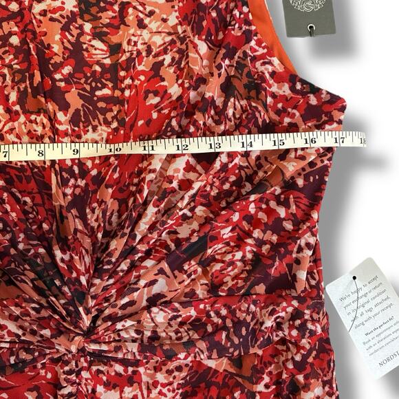 Vince Camuto Dress NWT Size 14 Elegant Ombre Mesh Line Midi Keyhole Neckline - Picture 7 of 8